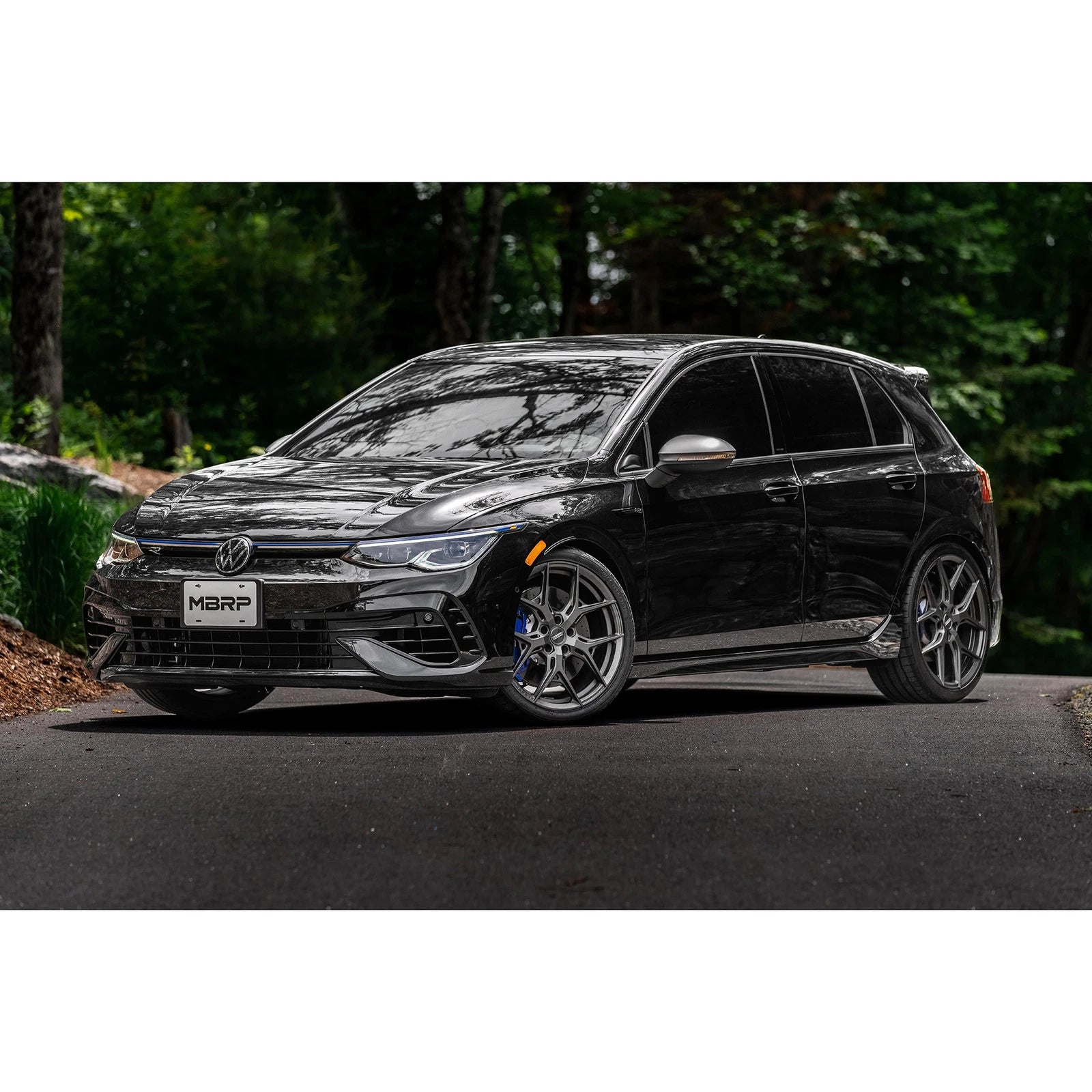 MBRP 2022 Volkswagen Golf R MK8 3in Cat-Back Quad Rear w/ Carbon Fiber Tips Valve Delete Exhaust