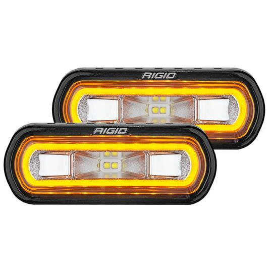 Rigid Industries SR-L Series Surface Mount LED Spreader Pair w/ Amber Halo - Universal