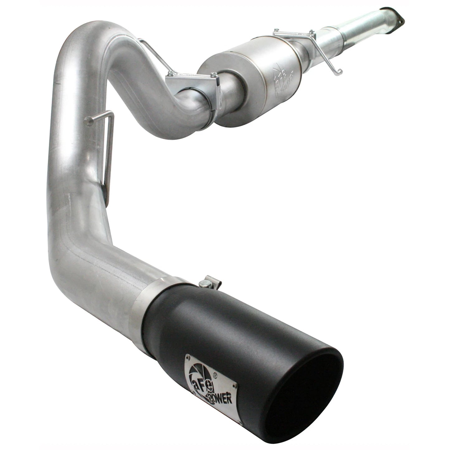 aFe Atlas Exhaust 4in Aluminized Cat-Back w/ 304 SS Black Tip 11-13 Ford F-150 EcoBoost V6 3.5L (tt)