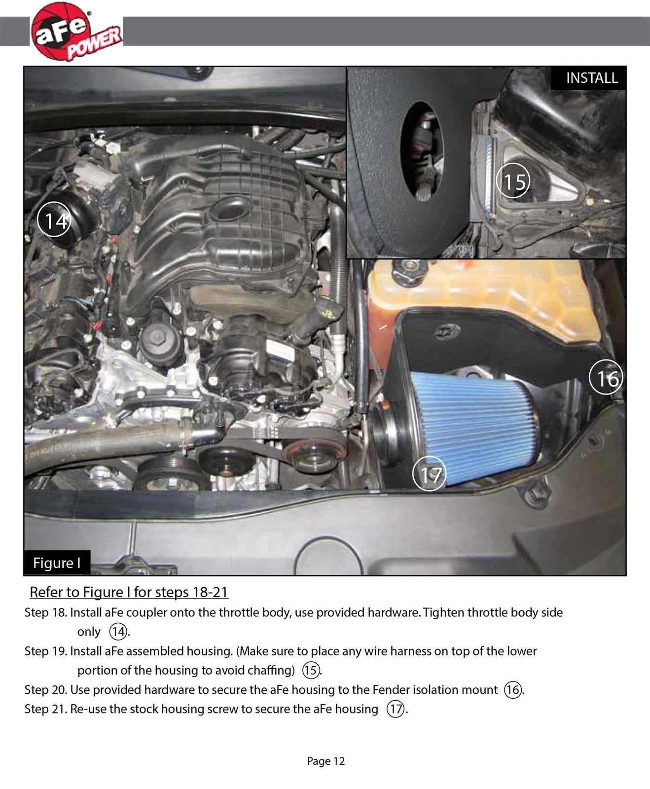 aFe MagnumFORCE Intakes Stage-2 Pro DRY S 11-13 Dodge Challenger/Charger/Chrysler 300 V6 3.6L (blk)