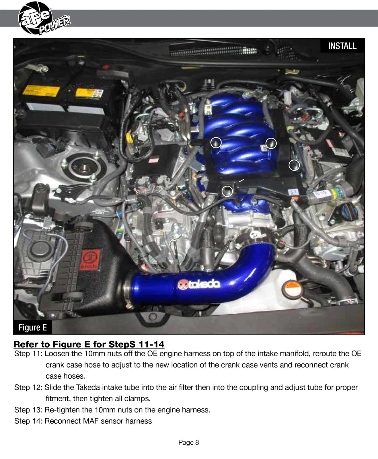 aFe Takeda Stage-2 Pro Dry S Cold Air Intake System 15-17 Lexus RC F 5.0L V8