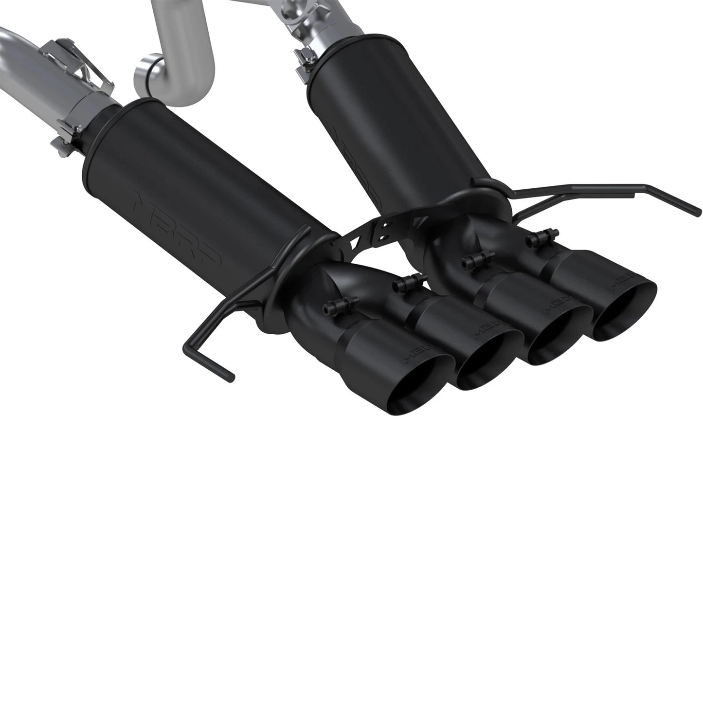 MBRP 14-19 Chevy Corvette V8 6.2L 3in Black Dual Cat Back w/ 4in Quad Dual Wall Tips