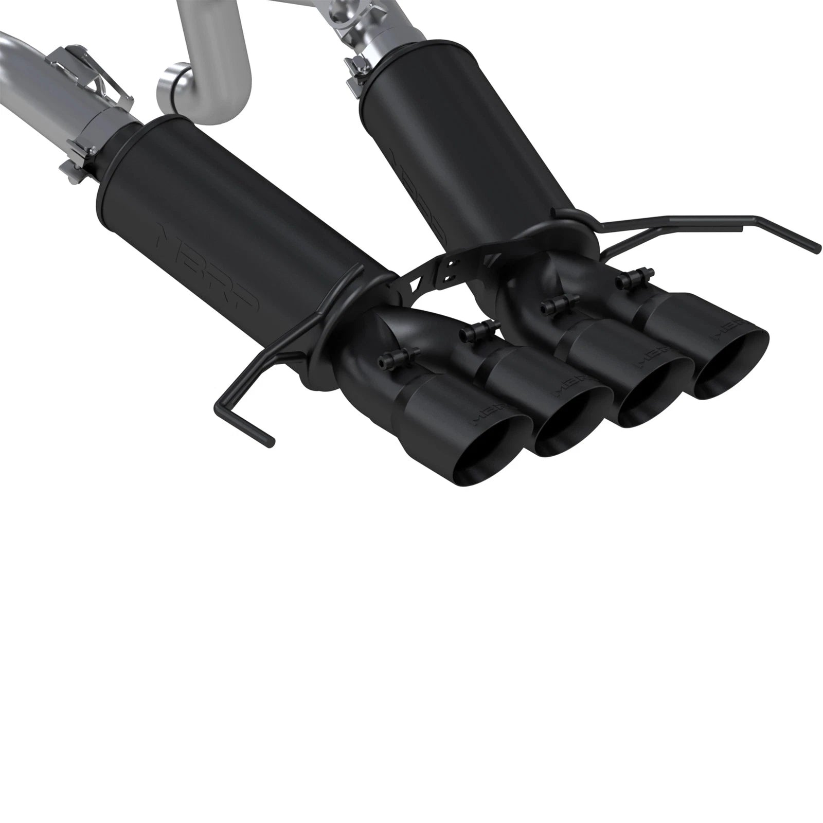 MBRP 14-19 Chevy Corvette V8 6.2L 3in Black Dual Cat Back w/ 4in Quad Dual Wall Tips