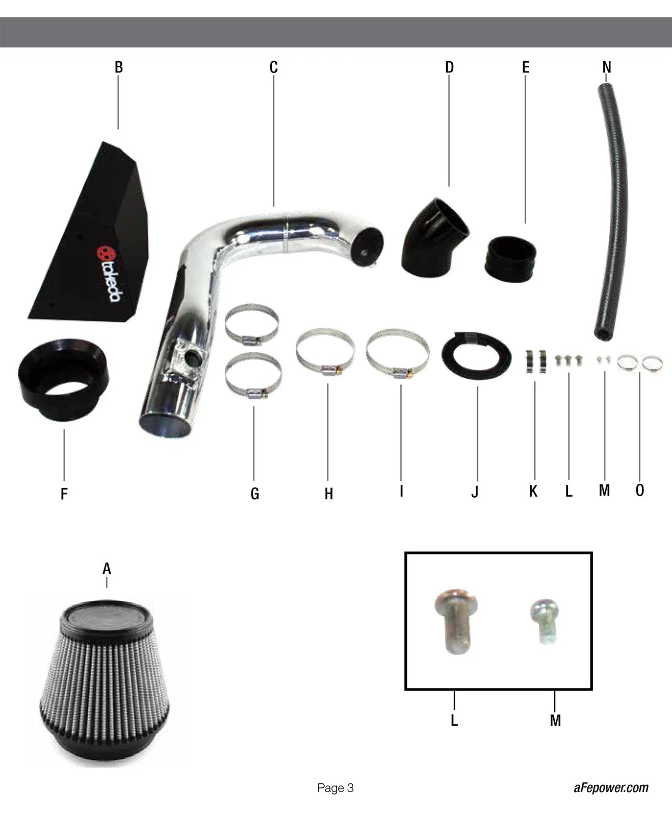 aFe Takeda Intakes Stage-2 PDS AIS PDS Subaru Legacy 10-12 H4-2.5L Non Turbo (pol)