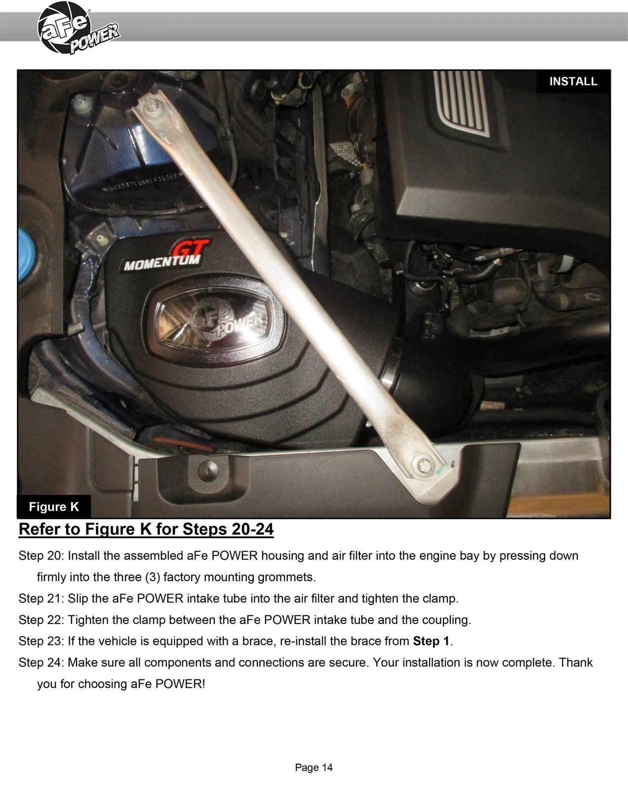 aFe Momentum GT Cold Air Intake System w/Pro Dry S Filter 17-21 BMW 530 L4-2.0L