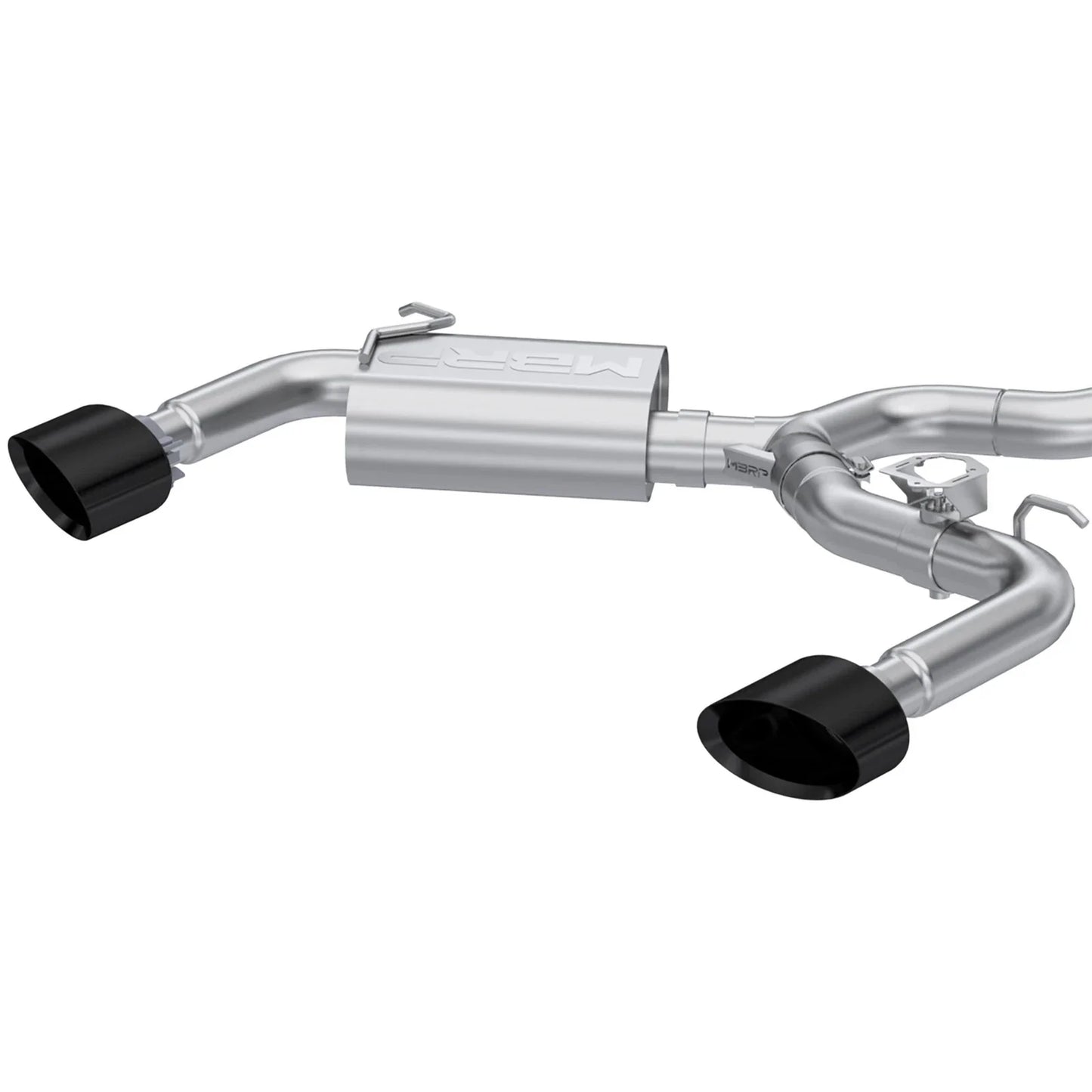 MBRP 17-20 Audi RS3 2.5T T304 SS 3in Cat-Back Dual Split Rear w/ Oval Black Chrome Tips
