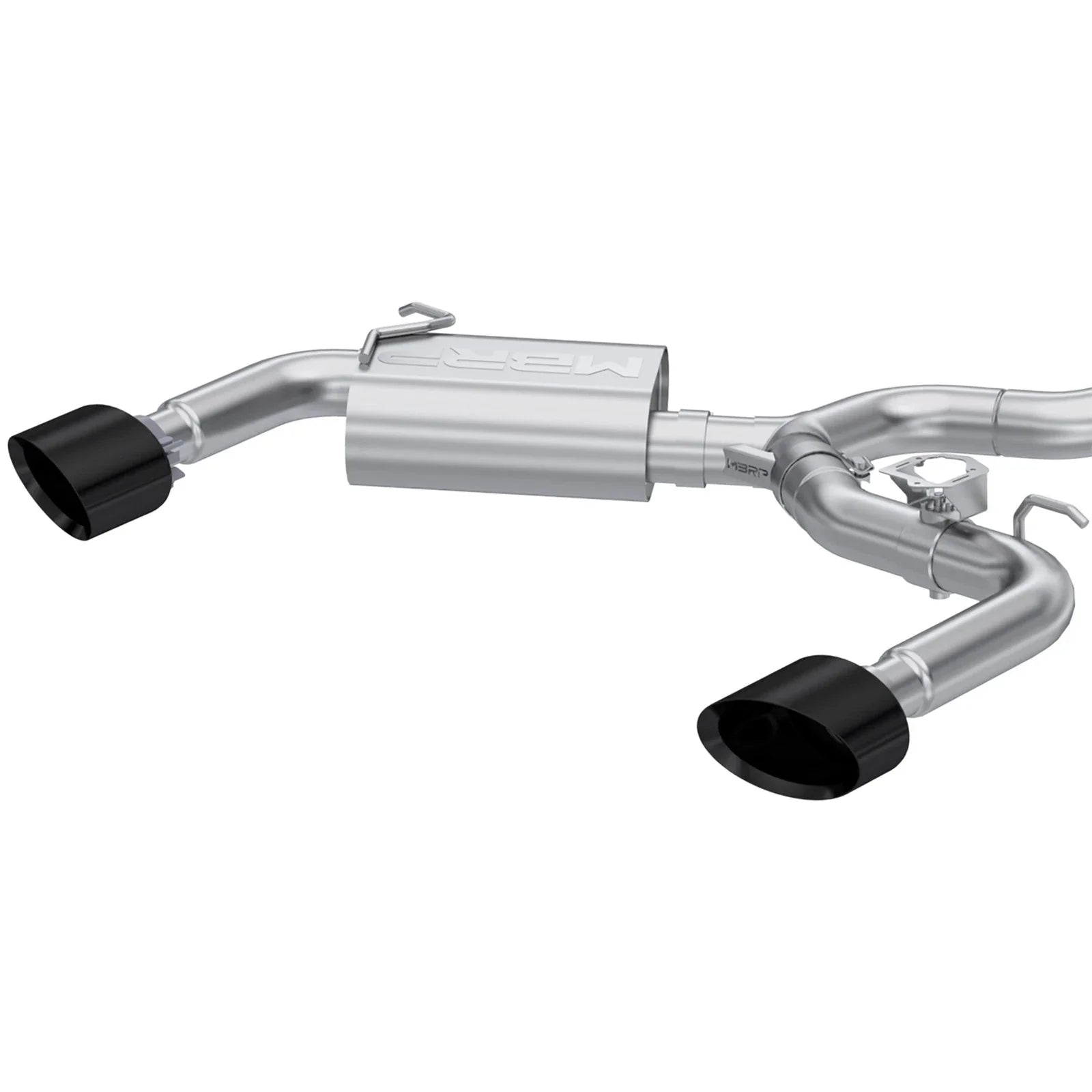 MBRP 17-20 Audi RS3 2.5T T304 SS 3in Cat-Back Dual Split Rear w/ Oval Black Chrome Tips