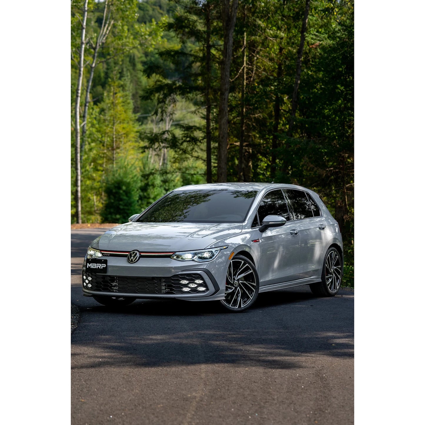 MBRP 2022 VW Golf GTI MK8 T304 SS 3in Cat-Back Exhaust 2.5in Dual Split Rear w/ Carbon Fiber Tips