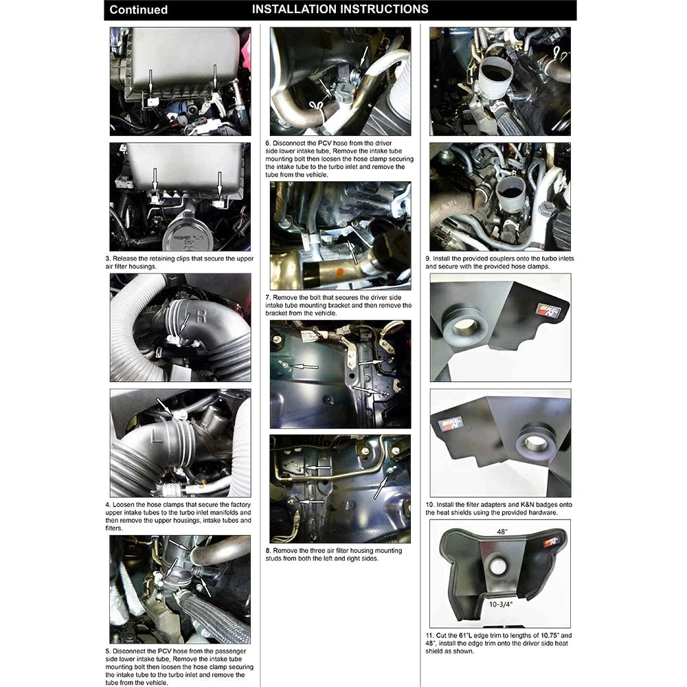 K&N 22-23 Toyota Tundra V6- 3.5L Blackhawk Performance Intake Kit