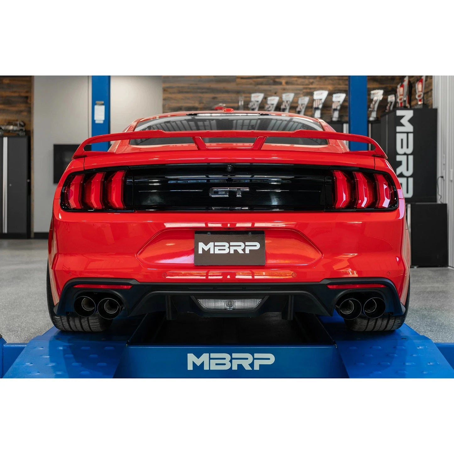 MBRP 18-20 Ford Mustang GT 2.5in T304 Non Active Dual Axle Back Exhaust System - 4in Dual Wall Tips