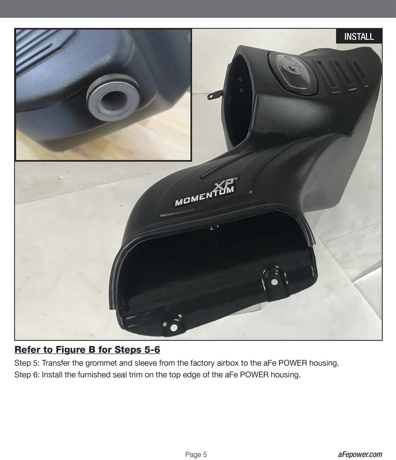 aFe Momentum XP Pro 5R Cold Air Intake System w/Black Aluminum Intake Tubes 15-18 Ford F-150 V8-5.0L