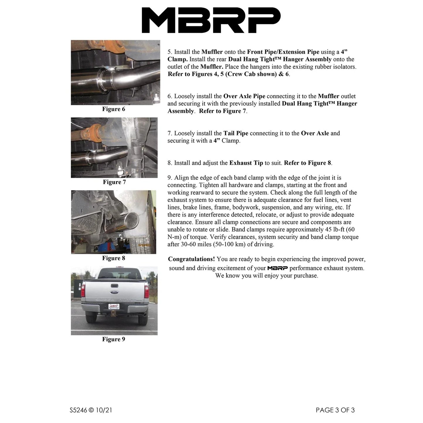 MBRP 11-13 Ford F-250/350/450 6.2L V8 Gas 4in Cat Back Single Side Alum Exhaust System