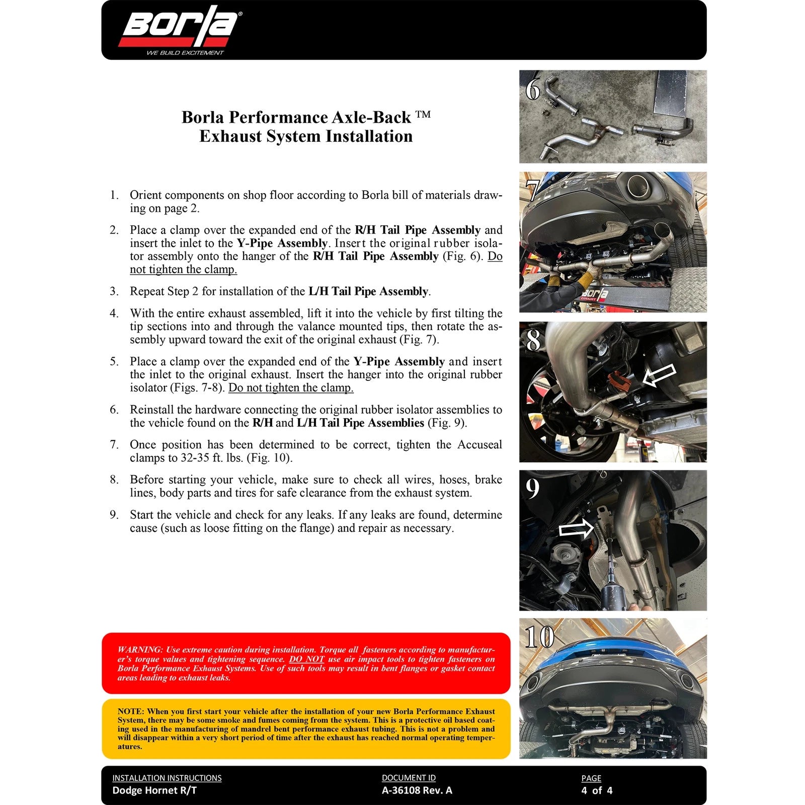 Borla 2024 Dodge Hornet R/T 1.3L 4-Cyl Turbo AT AWD Axle-Back Exhaust