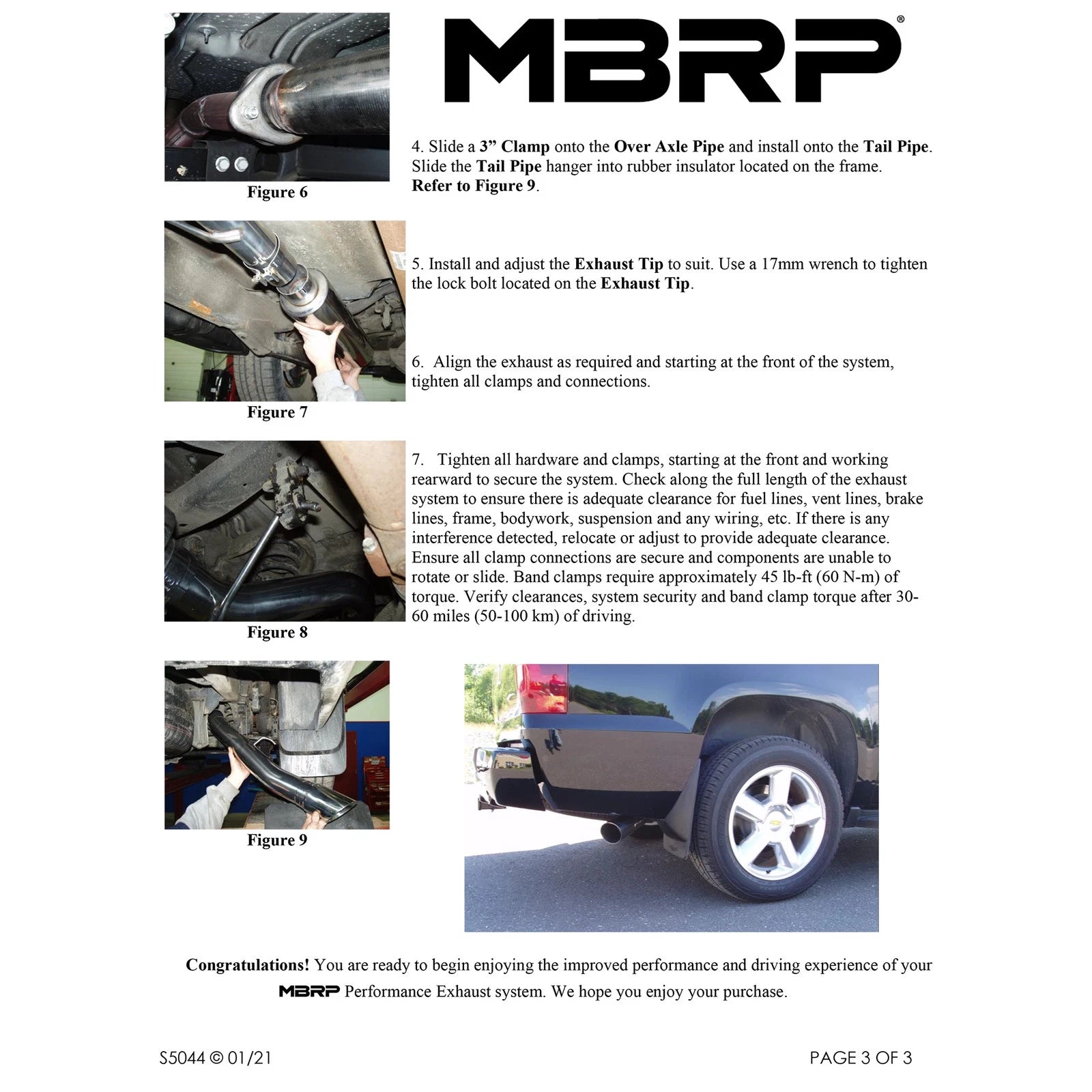 MBRP 2007 Chev/GMC Yukon/Chev Tahoe 5.3 L Cat Back Single Side