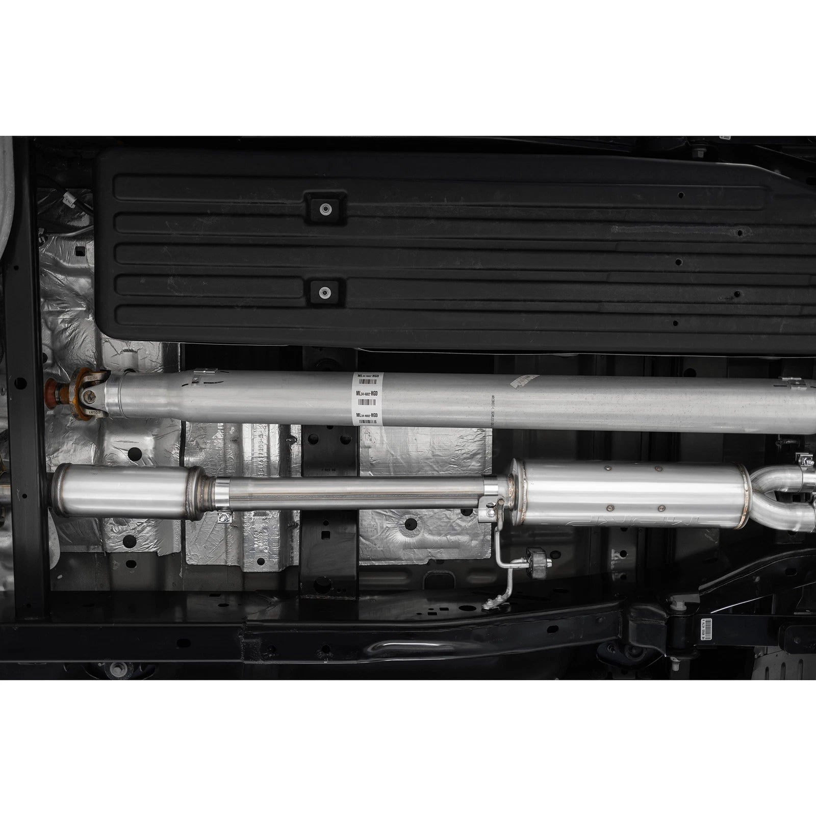 MBRP 2021+ F-150 2.7L/ 3.5L Ecoboost, 5.0L 3in Cat Back 2.5in Dual Split Rear - Black Coated