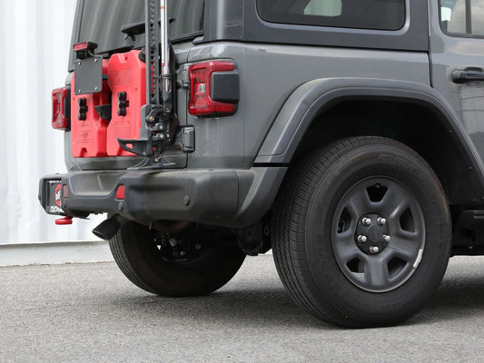 aFe MACH Force-Xp Axle-Back Exhaust System w/Black Tip 18-20 Jeep Wrangler L4-2.0T / V6-3.6L