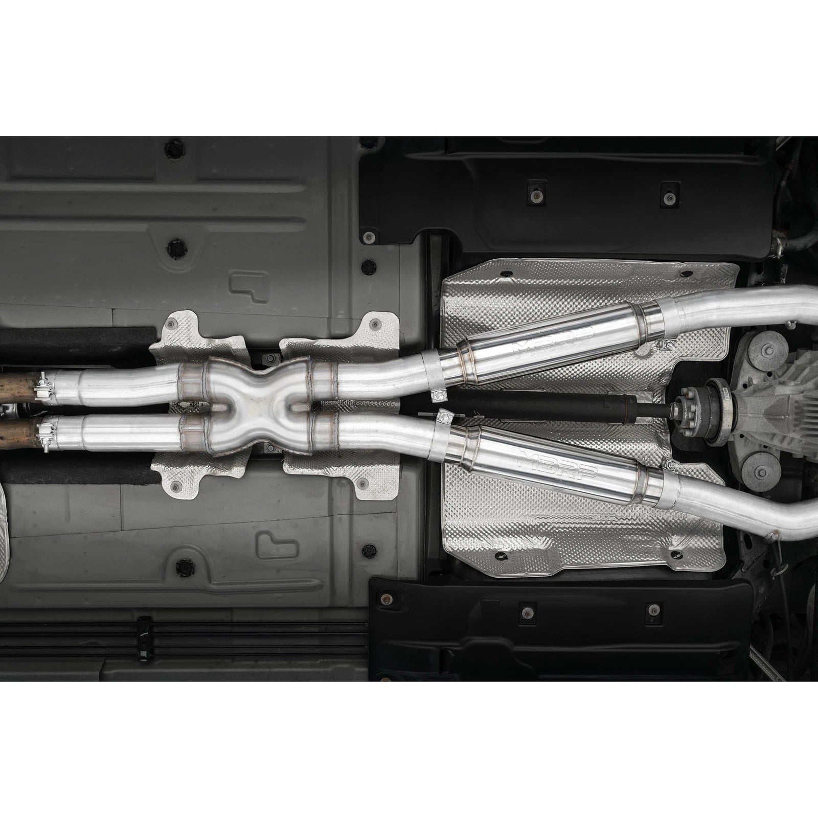 MBRP 15-16 Dodge Challenger RT 5.7L Aluminized Steel 3in Dual Rear Cat-back Quad Tips - Street