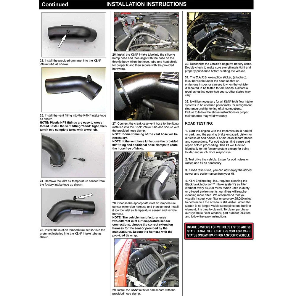 K&N 09-13 Dodge Ram 1500 Pickup 5.7L V8 / 11-13 Ram 1500 5.7L V8 Black Performance Intake Kit