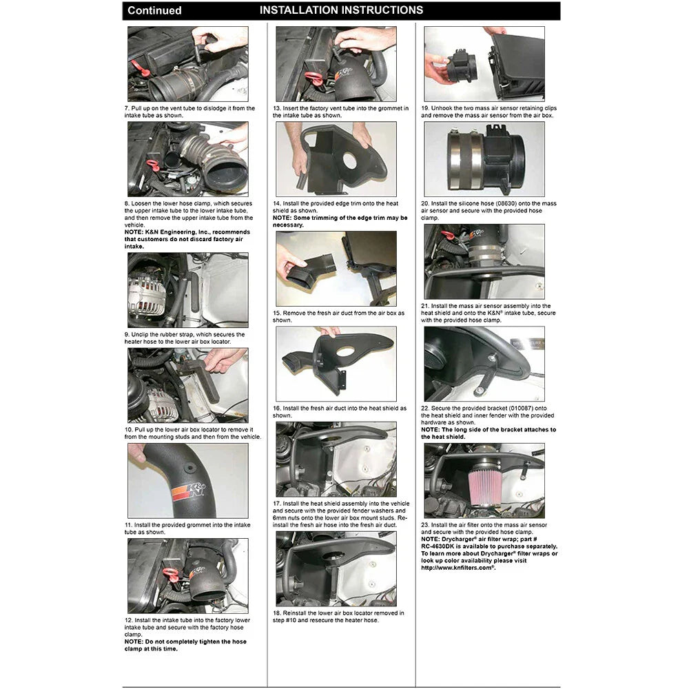 K&N 00-05 BMW 330 L6-3.0L E46 Performance Intake Kit