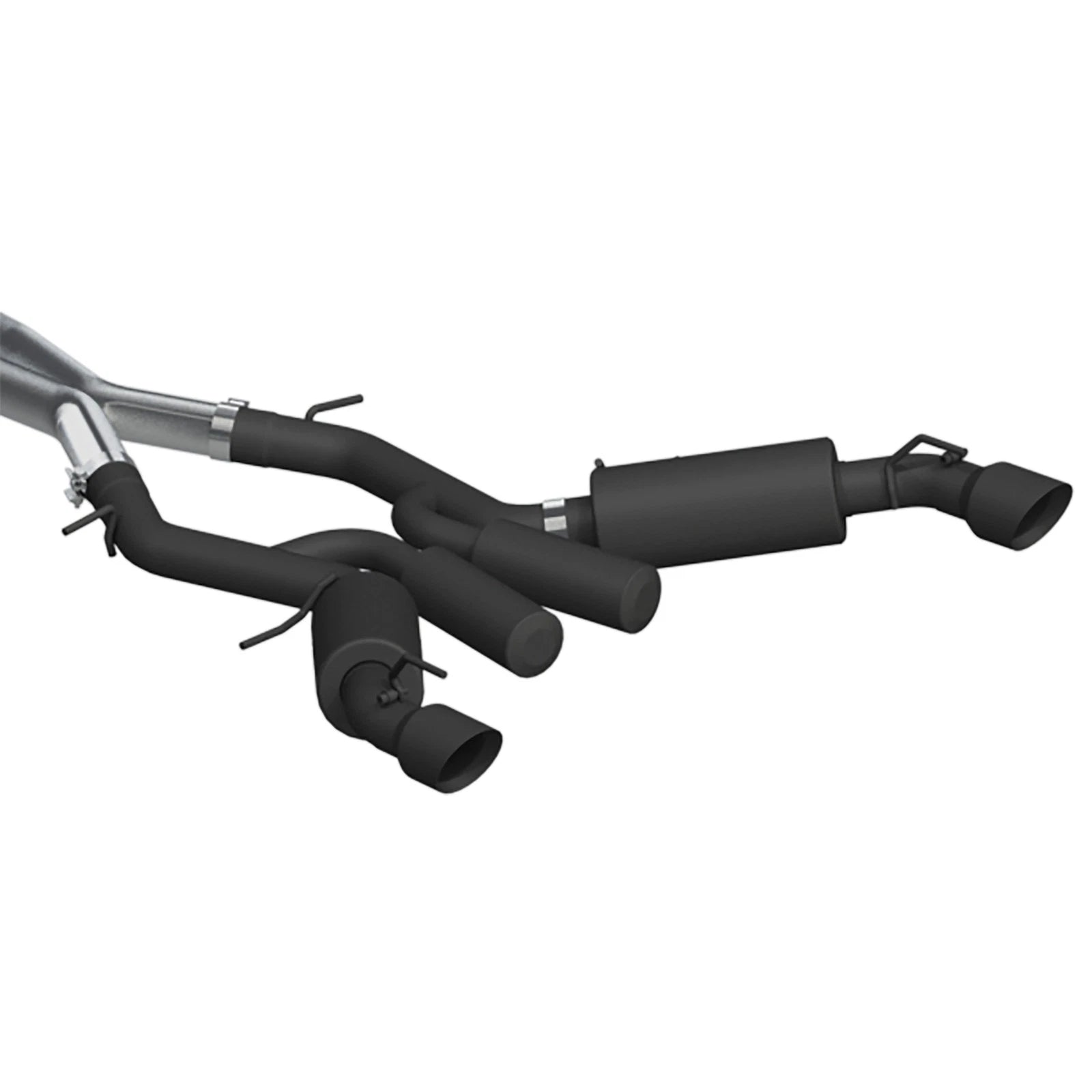 MBRP 16-19 Chevrolet Camaro SS 6 Speed 3in Dual Cat Back w/ 4.5in OD Tips - Black (Non NPP Models)