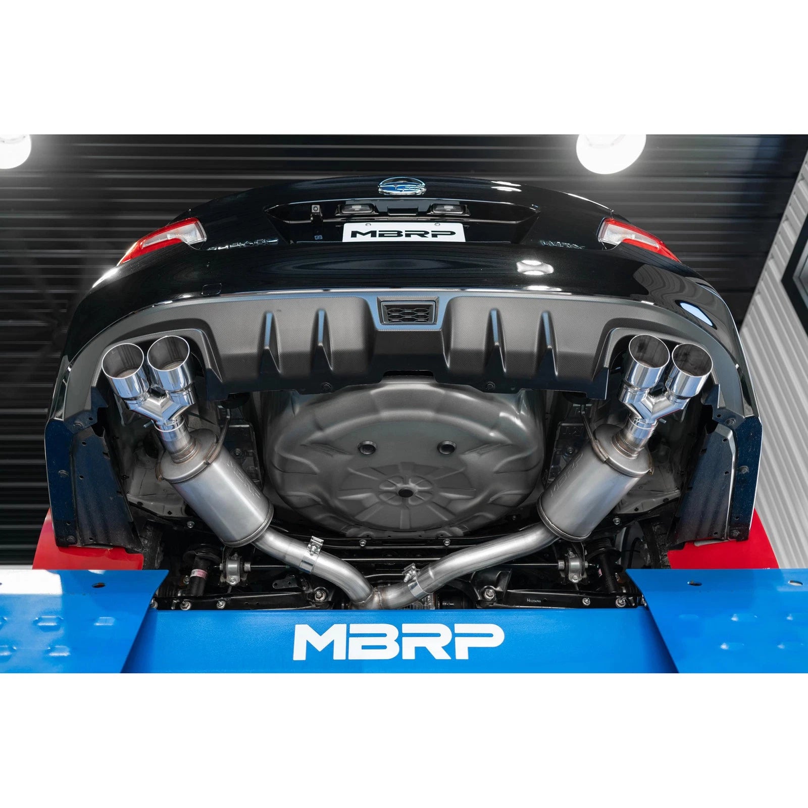 MBRP 15-19 Subaru WRX 2.0L/STI 2.5L 3in Dual Split Rear Exit w/ 3.5in Tips - T304 (Street Version)