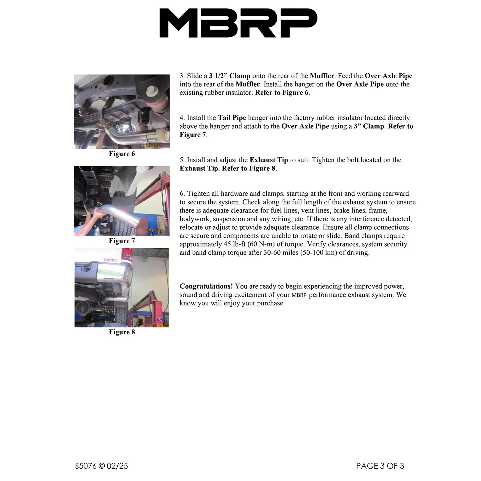 MBRP 11-19 Chevy/GMC 2500HD PU 6.0L V8 Single Side Exit T409 Cat Back Perf Exhaust