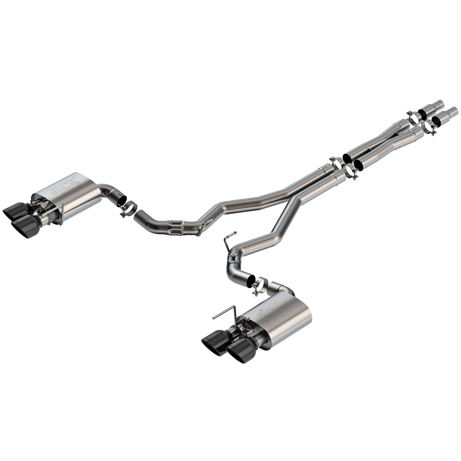 Borla 2024 Ford Mustang Dark Horse 5.0L V8 w/Active Exhaust ATAK Cat-Back Exhaust System - BC Tips