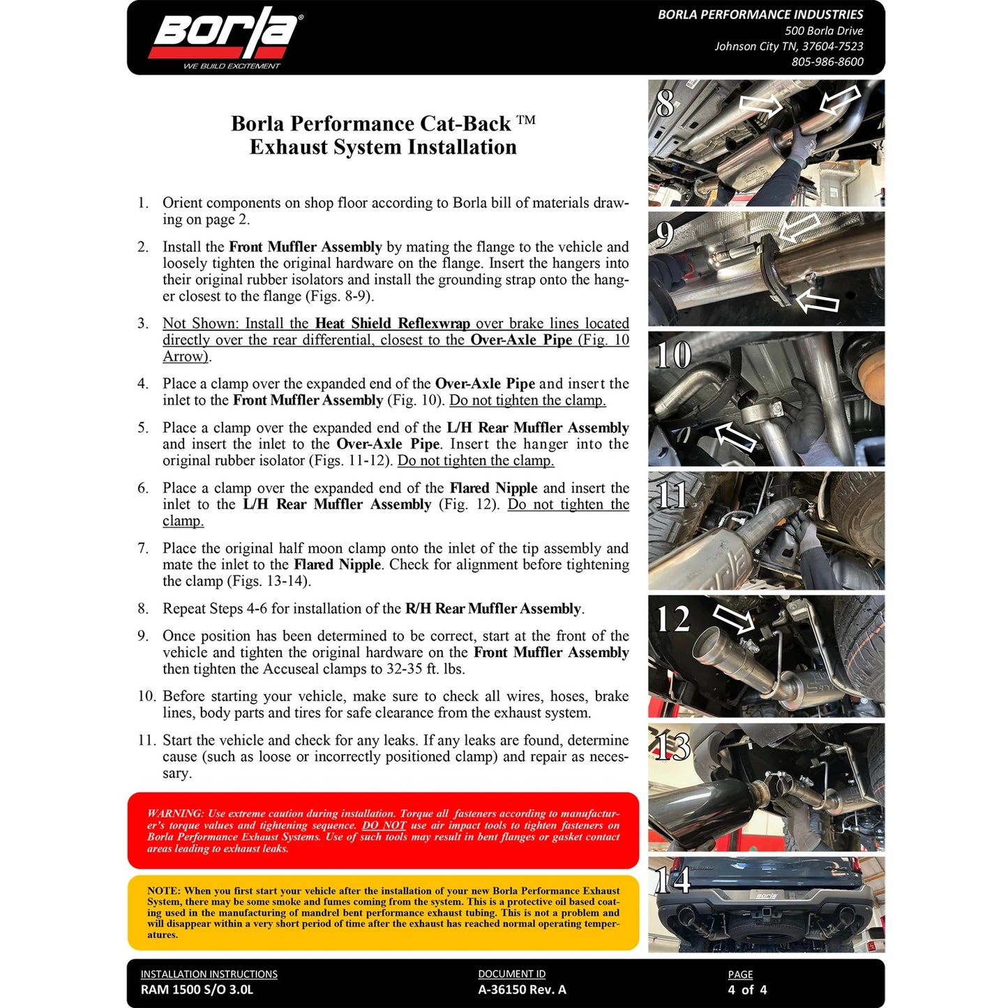 Borla 24-25 RAM 1500 3.0L V6 (Except H/O) S-Type Catback Exhaust