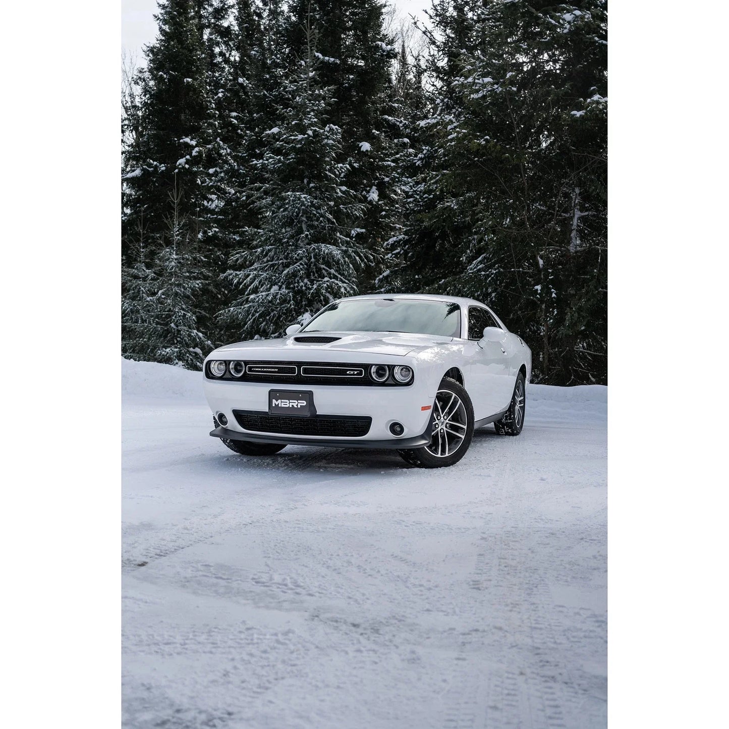 MBRP 2015+ Dodge Challenger 3.6L SS 2.5in Quad Tip Split Rear Exit w/ Carbon Fiber Tips - T304