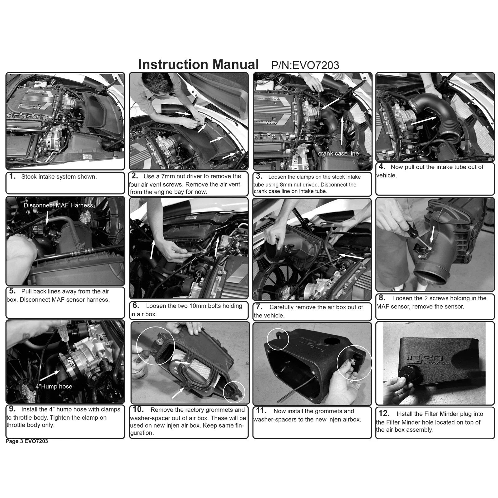 Injen 15-19 Chevrolet Corvette C7 ZO6 6.2L V8 Evolution Intake
