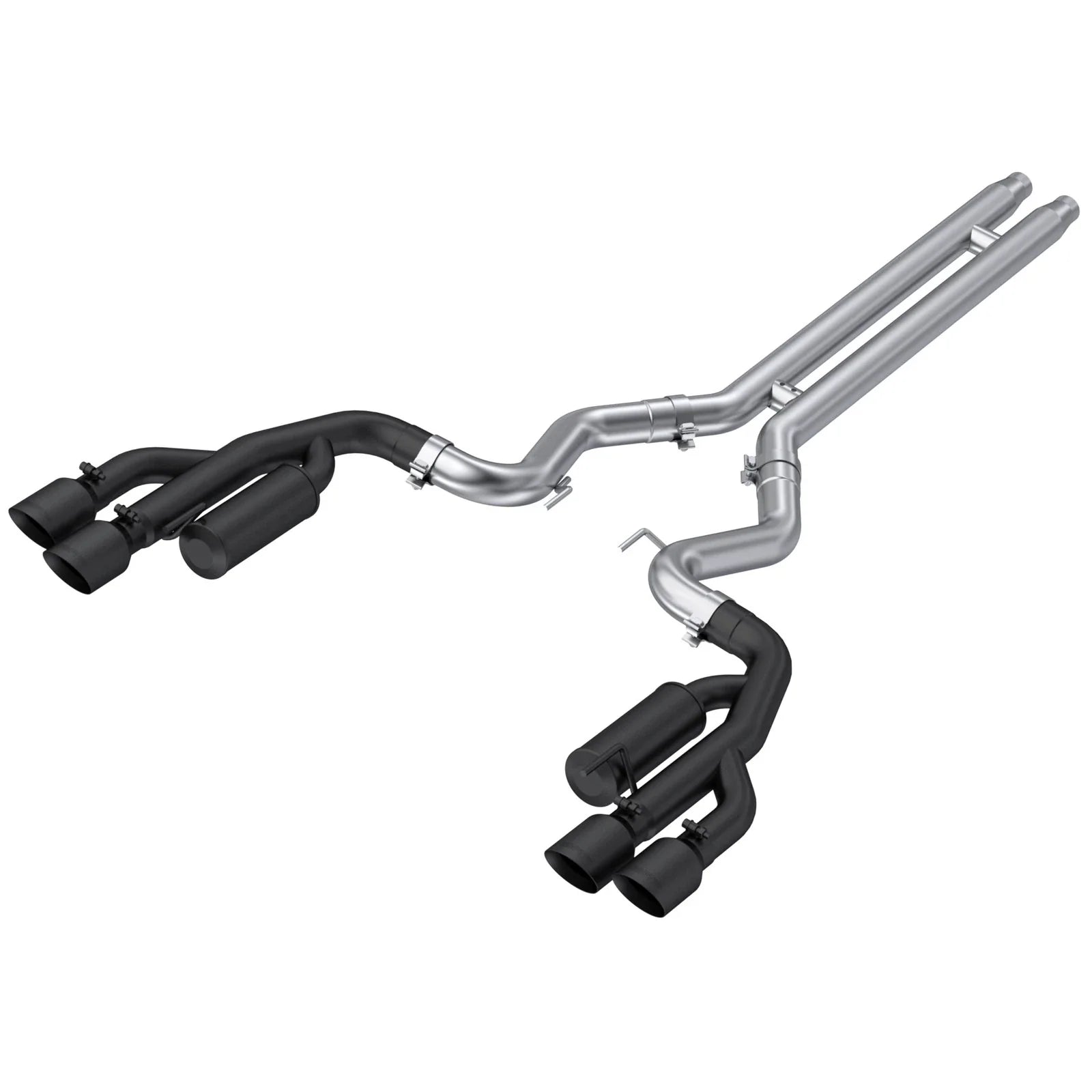 MBRP 18-19 Ford Mustang GT 5.0 3in Cat Back Quad Tip Race Version - Black