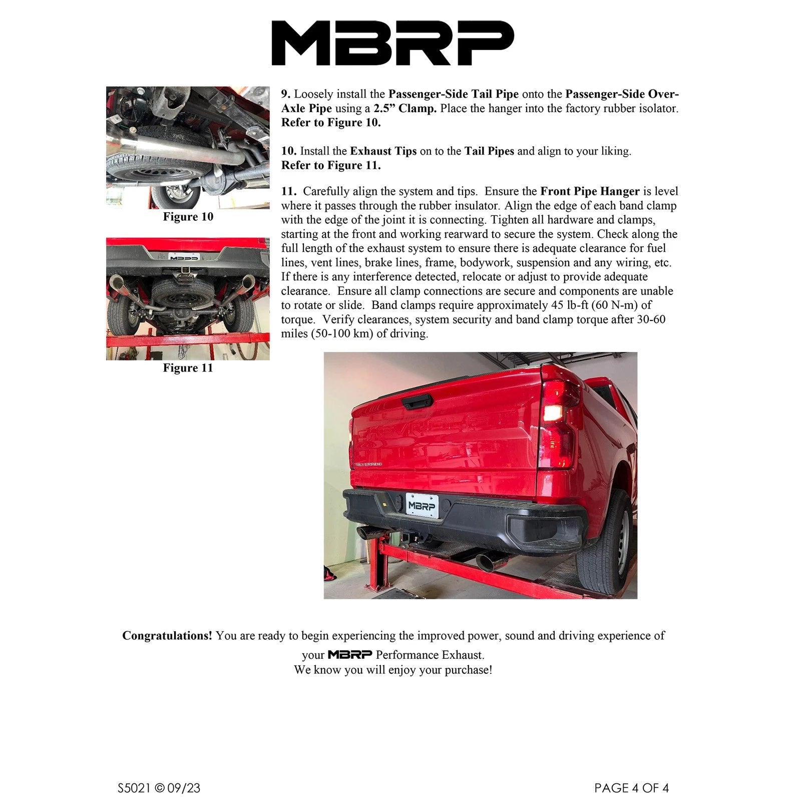 MBRP 2019+ Chevrolet Silverado 1500 / 2019+ GMC Sierra 1500 Alum. 3in Armor Lite Cat-Back Exhaust
