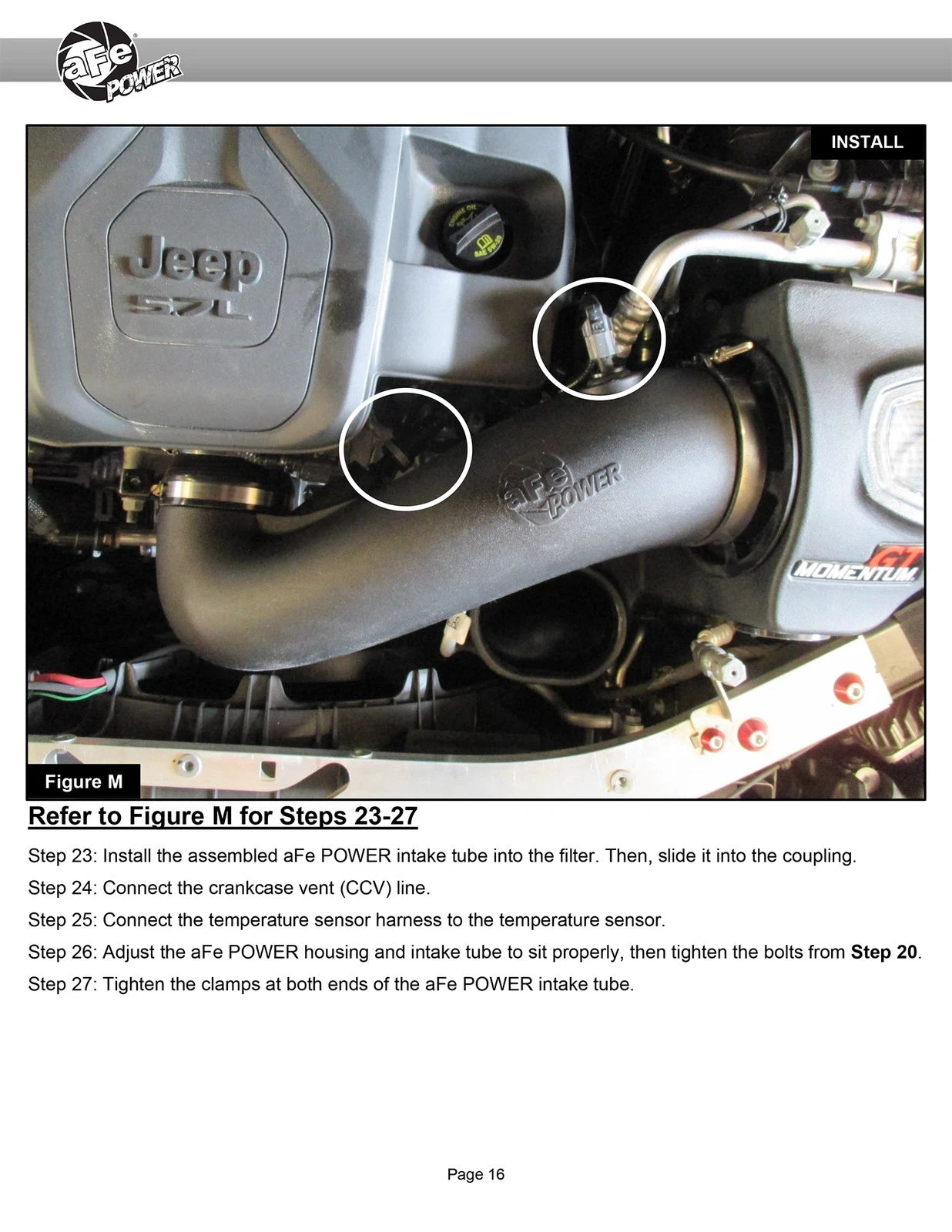 aFe 21-22 Jeep Grand Cherokee L (WL) HEMI V8 5.7L Momentum GT Cold Air Intake System w/Pro 5R Filter