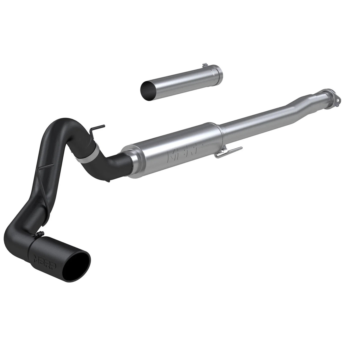 MBRP 2021+ Ford F150 2.7L/3.5L/5.0L 4in Black-Coated AL Steel Cat-Back - RACE VERSION
