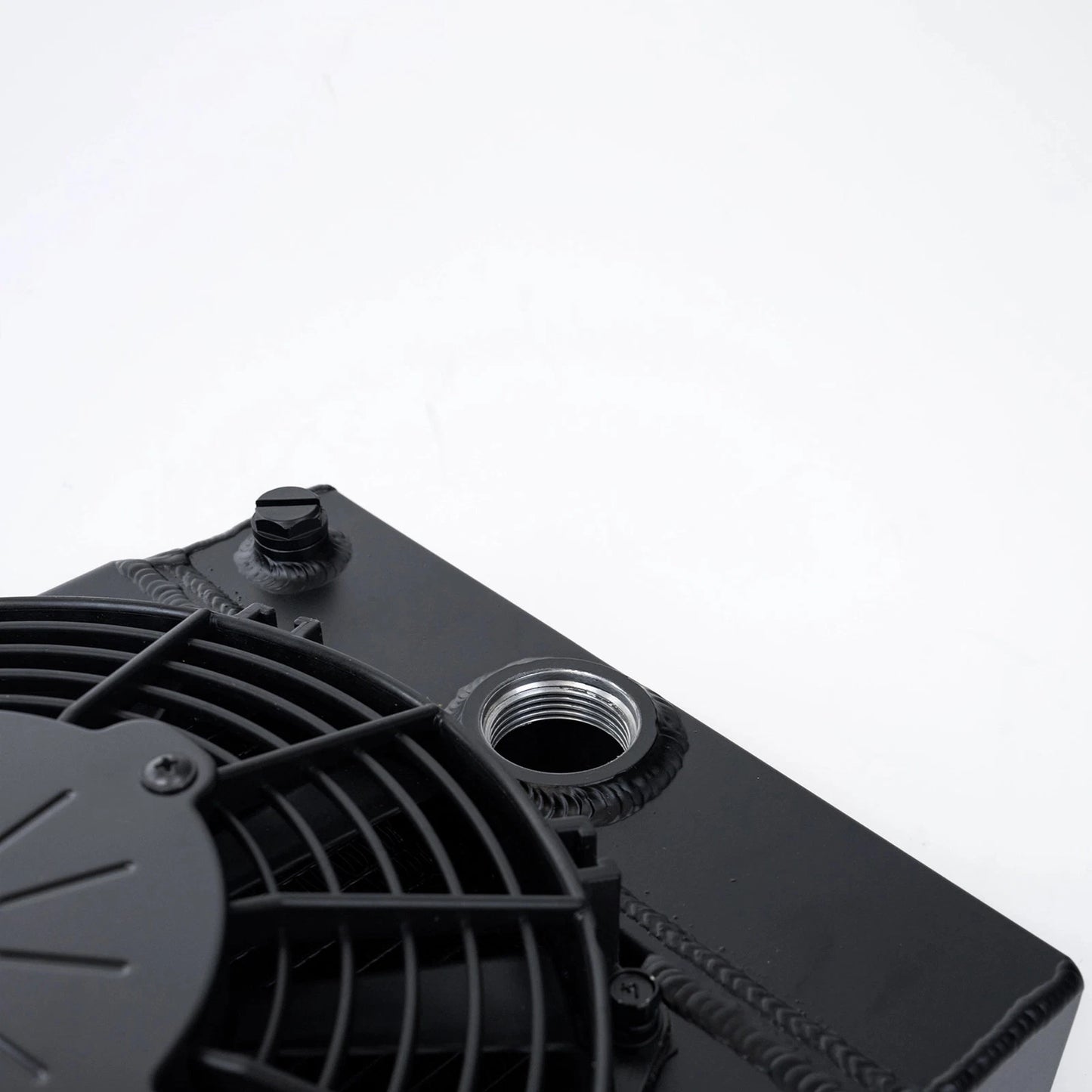 CSF Universal Drag Race / Tuck Radiator w/9in Spal Fan - 10.5in H x 10in L x 3.6in W - Black