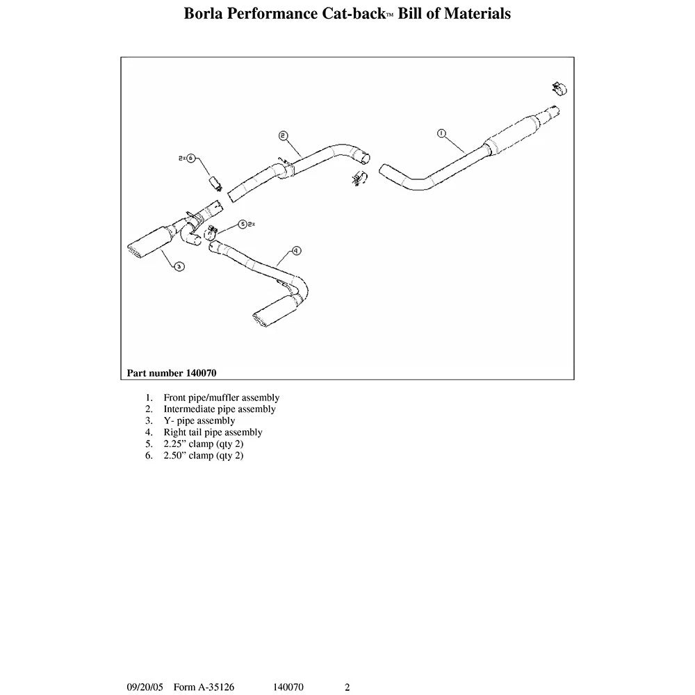 Borla 03-05 SRT4 Cat-Back Exhaust