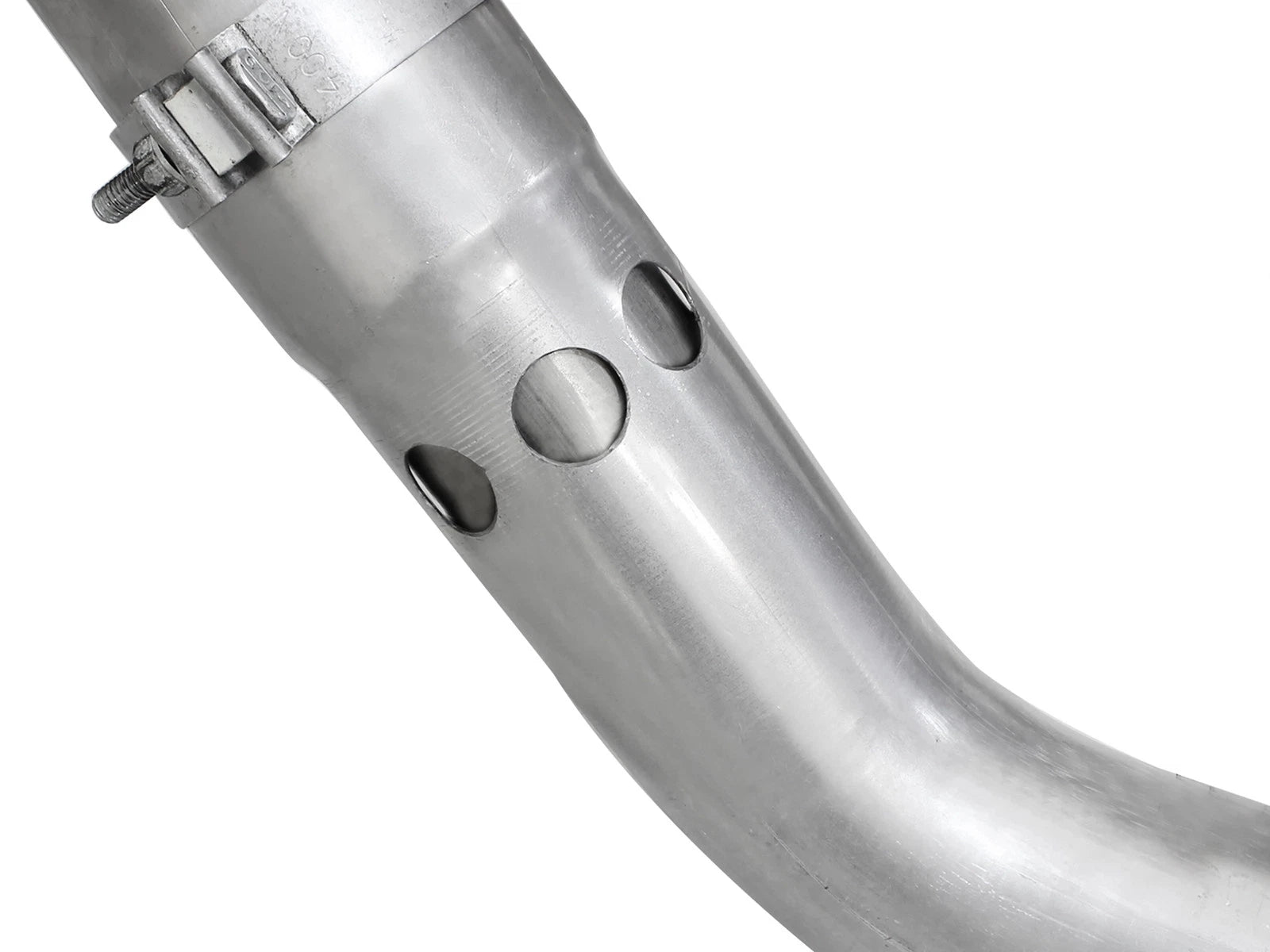 aFe Atlas Exhaust 4in DPF-Back Exhaust Aluminized Steel Polished Tip 11-14 ford Diesel Truck V8-6.7L
