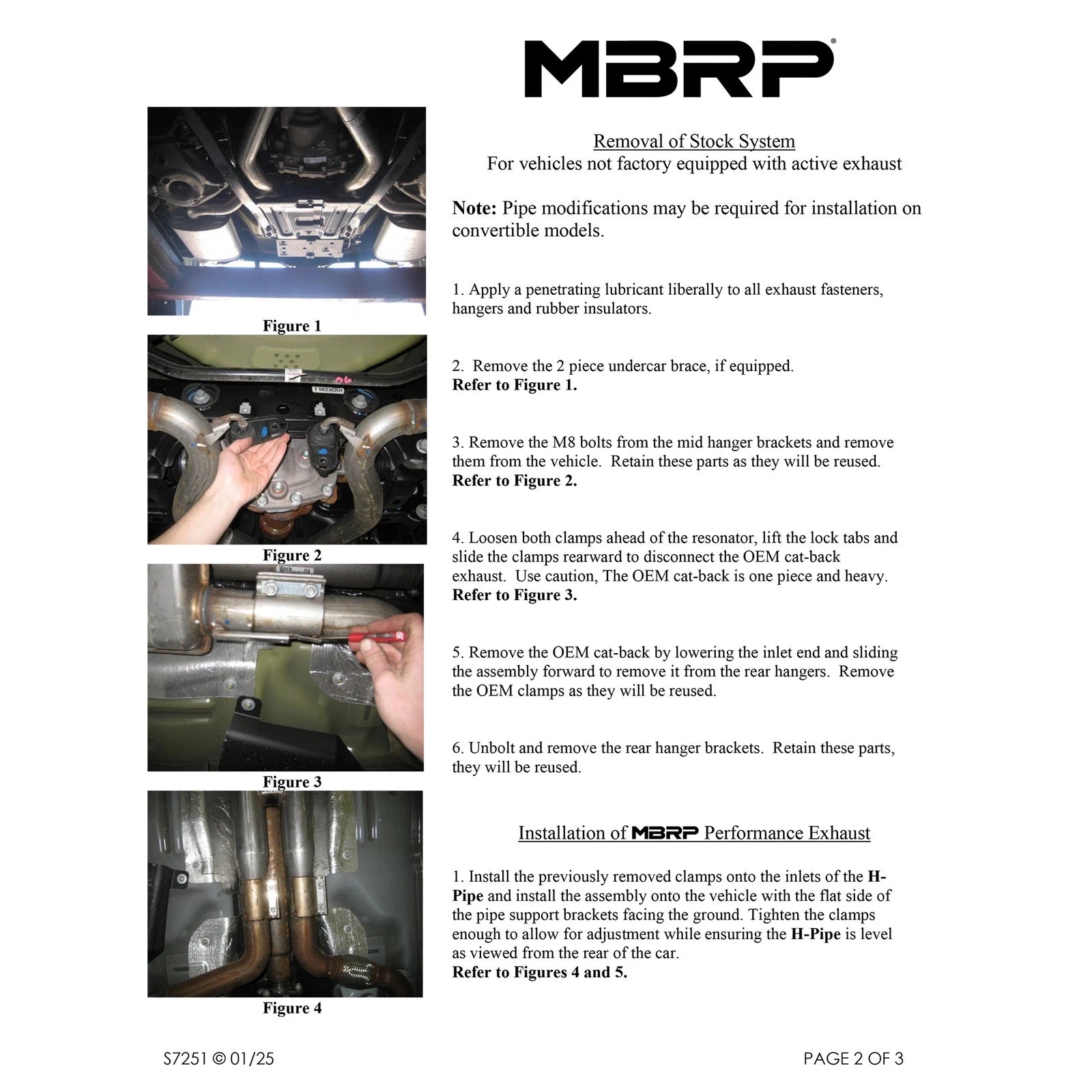 MBRP 2024 Ford Mustang GT S650, 5.0L 3inCat-Back Dual Split Rear with Carbon Fiber Tips (Street)