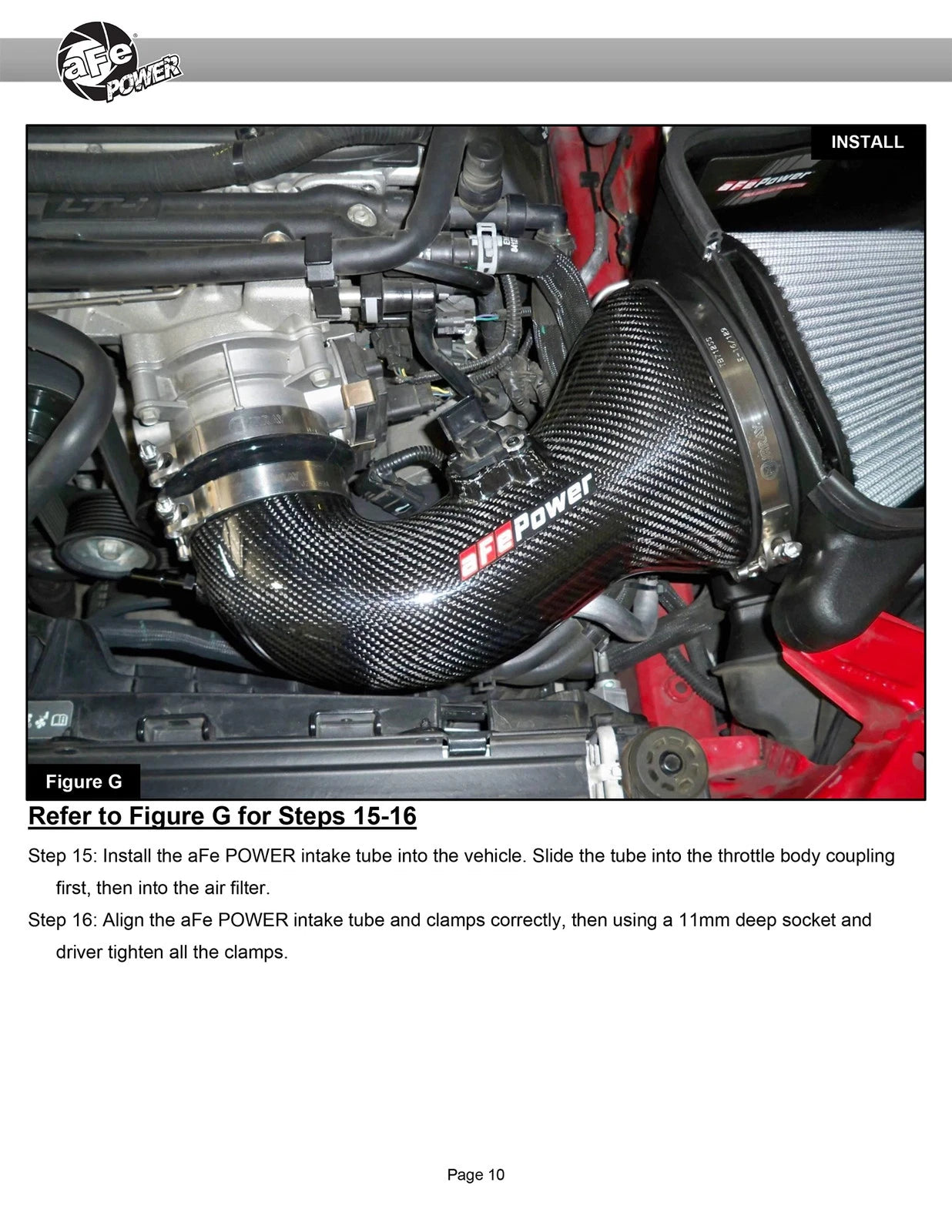 aFe 17-12 Chevrolet Camaro ZL1 (6.2L-V8) Track Series Carbon Fiber CAI System w/ Pro 5R Filters