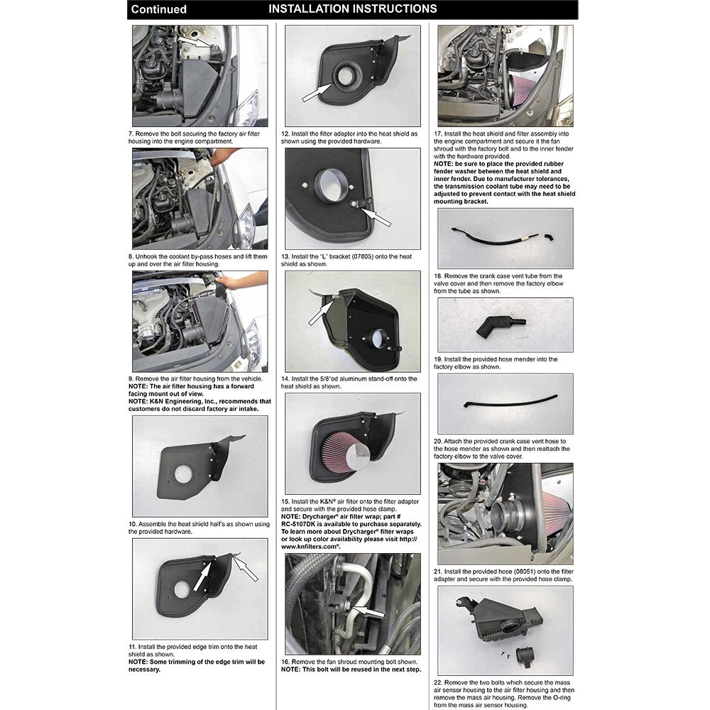 K&N 08-11 Typhoon, Cadillac CTS 3.6L,  3.6L  69 Series Typhoon Perf Intake Kit