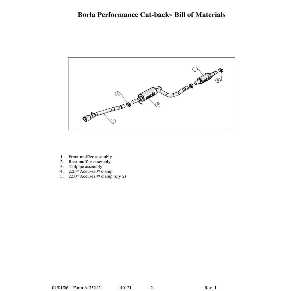 Borla Mazda3 Catback Exhaust