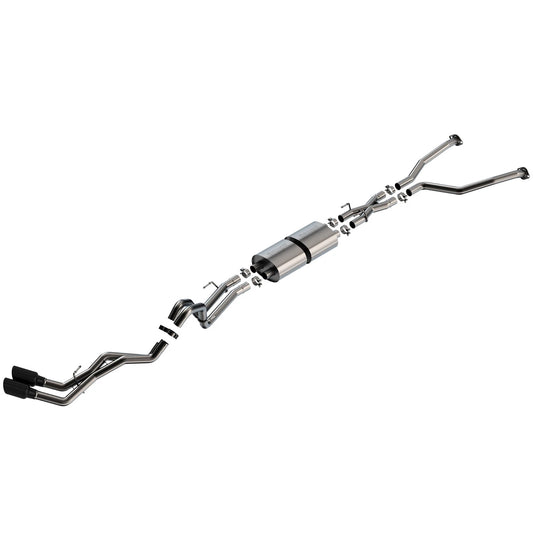 Borla 22-24 Toyota Tundra 3.4L V6 (Inc. Hyb.) Ext. Cab/STD Bed/145.7in WB S-Type Cat-Back - Blk Chrm