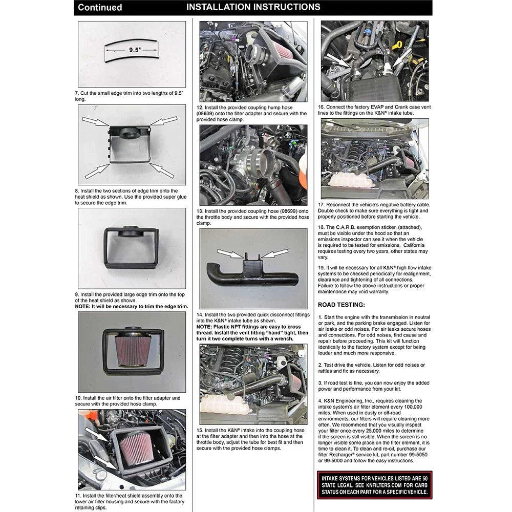 K&N 2015 Ford F-150 5.0L V8 Performance Intake Kit