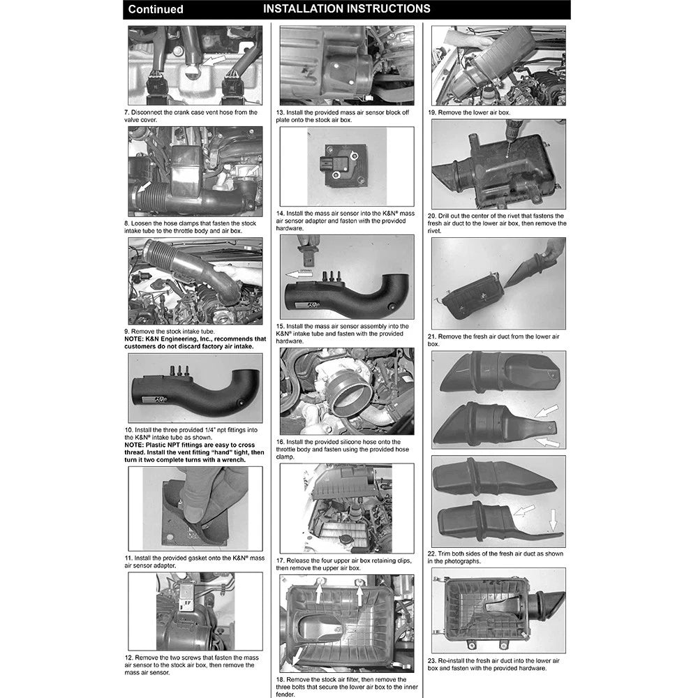 K&N 05-06 Toyota Tundra / Sequoia V8-4.7L Performance Air Intake Kit