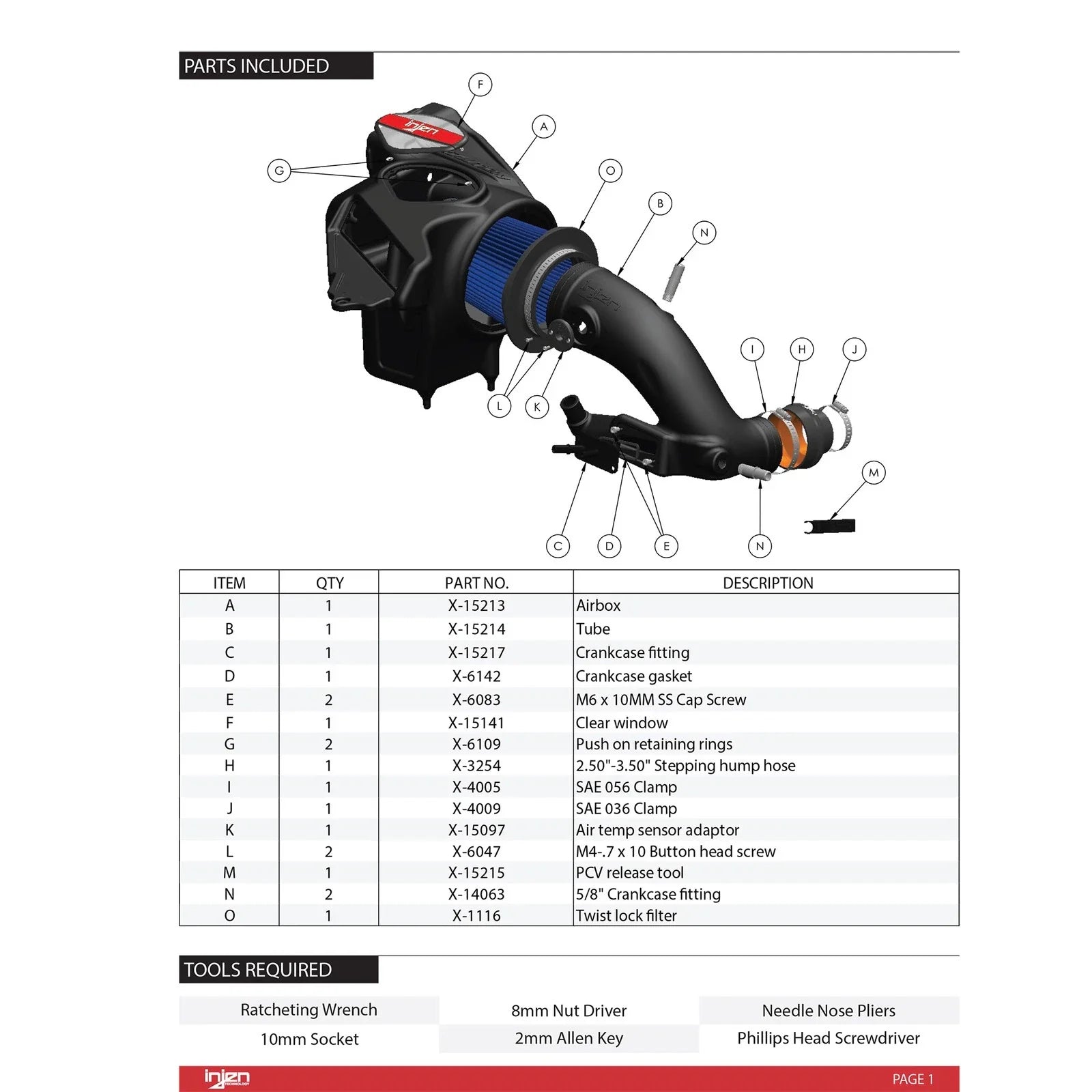 Injen 2021-2022 Ford Bronco L4-2.3L Turbo Evolution Intake (Oiled)