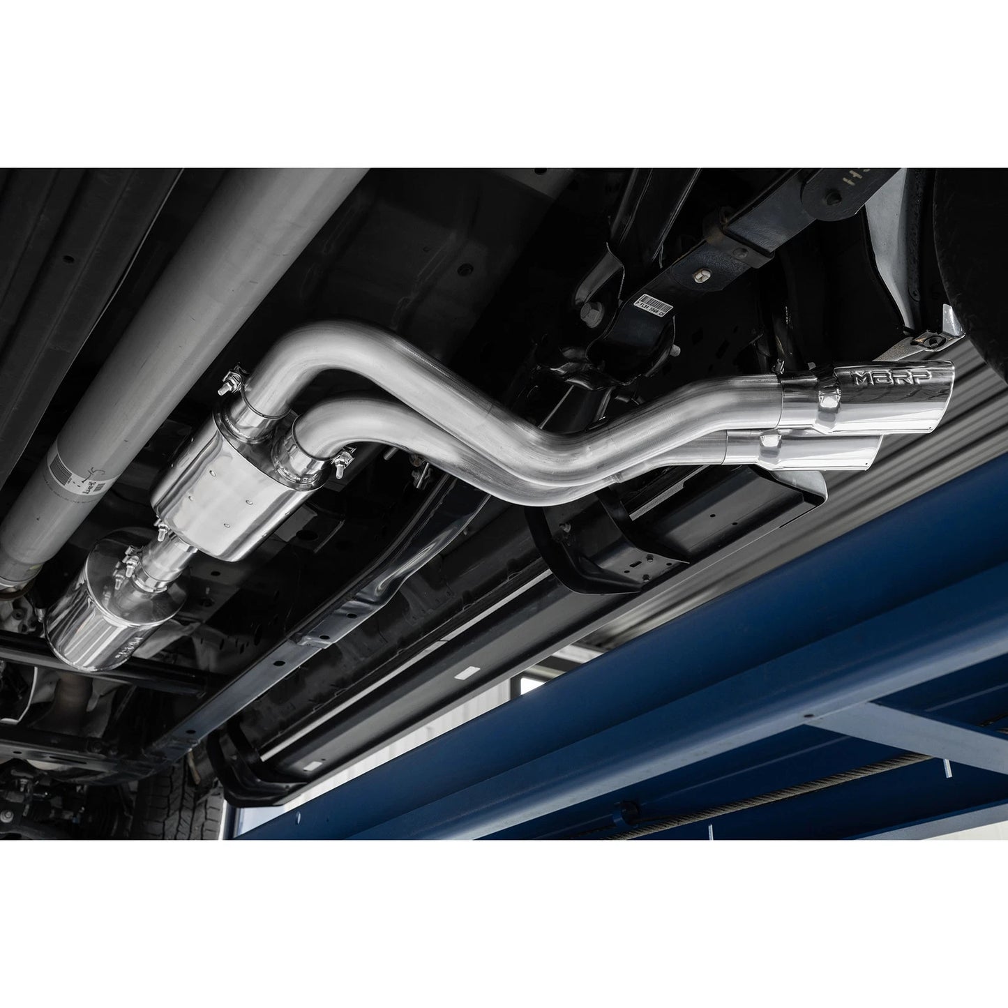 MBRP 15-20 Ford F150 T304 Pre-Axle 4in OD Tips Dual Outlet 3in Cat Back Exhaust