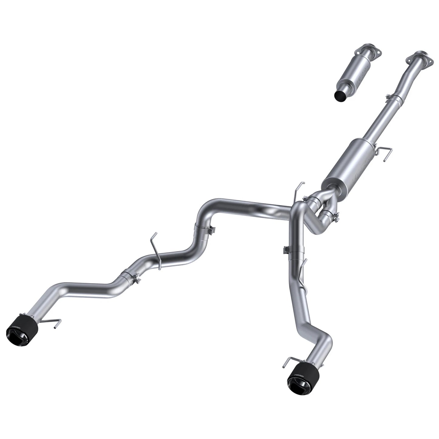 MBRP 22-23 Ford F150 T304 5in OD Carbon Fiber Tip Dual Rear Exit 3in Cat Back Exhaust