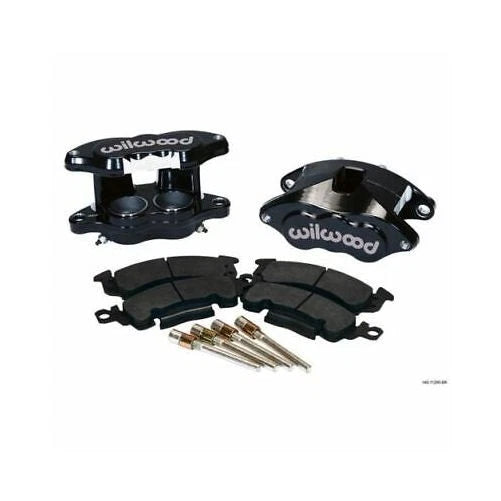 Wilwood D52 Front Caliper Kit - Black Powder 2.00 / 2.00in Piston 1.28in Rotor