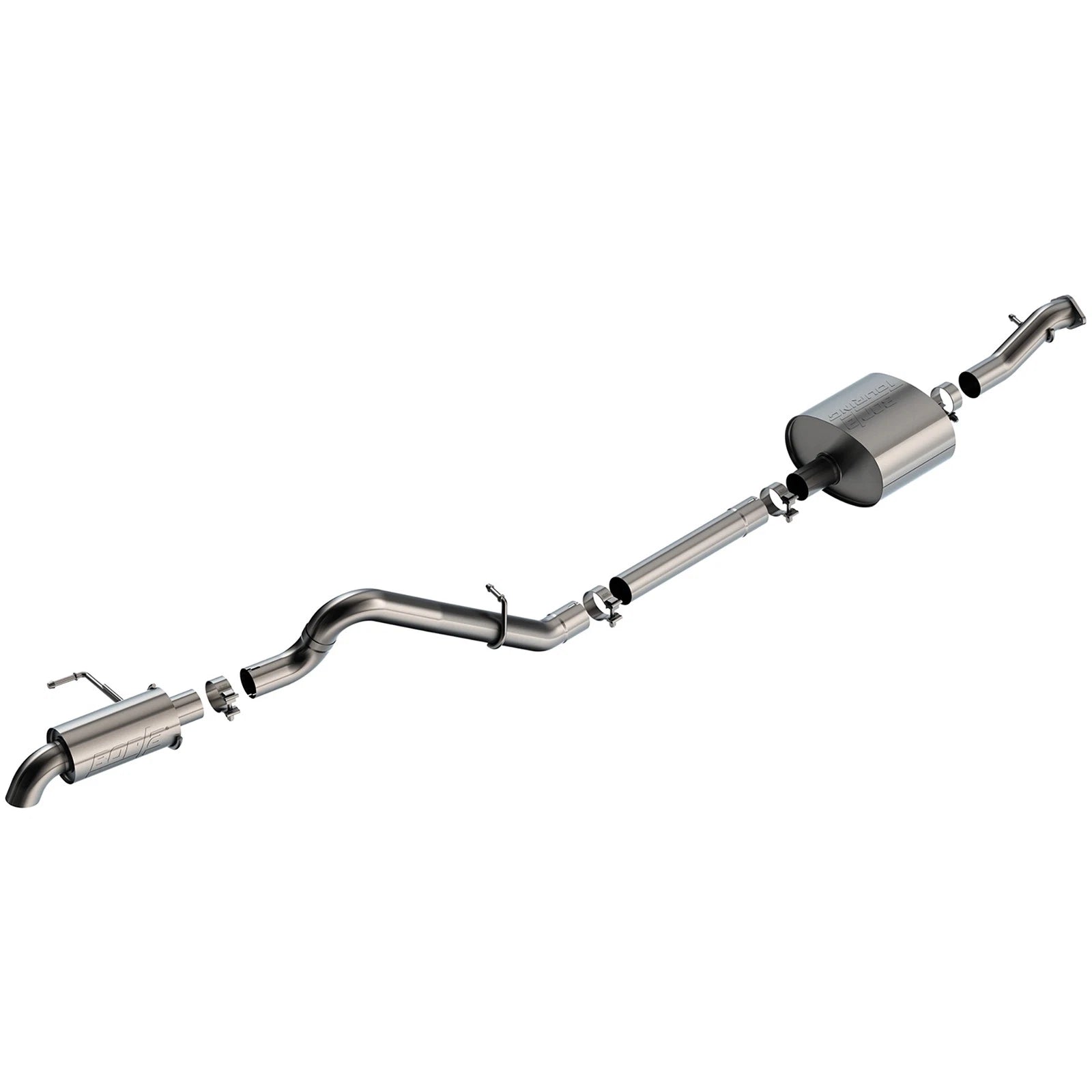 Borla 21-22 Ford Bronco 2.7L 2DR/4DR T-304 Stainless Steel Cat-Back Touring Exhaust - Brushed