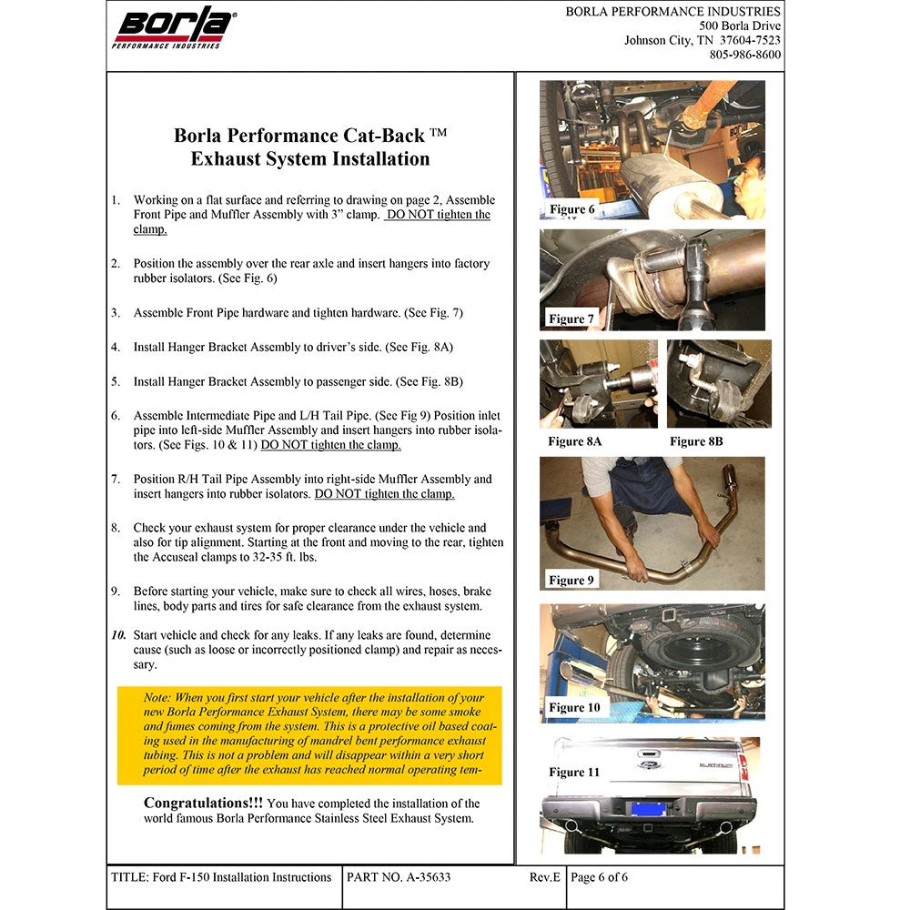 Borla 11-14 Ford F-150 5.0L AT 2/4WD Aggressive ATAK SS Catback Exhaust